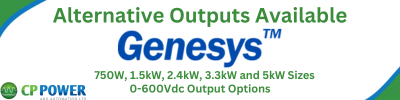 Alternative Outputs Available - 750W to 5kW and 0-600Vdc Options Available