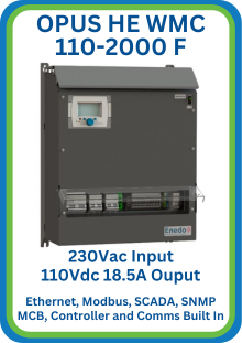 OPUS HE WMC 110-2000 F 110Vdc 18.5A Output DC UPS System