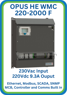 OPUS HE WMC 220-2000 F 220Vdc 9.3A Output DC UPS System