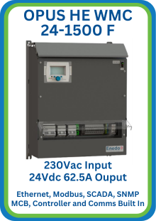 OPUS HE WMC 24-1500 F 24Vdc 62.5A Output DC UPS System