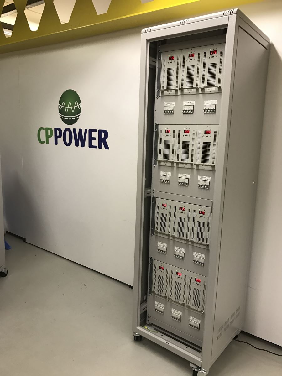 Battery Chargers mounted in a 19 inch cabinet