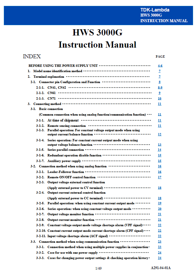 HWS Manual