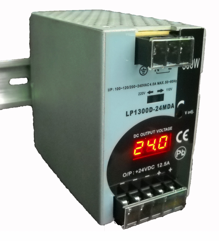 LP1300D-24MDA-24Vdc-12-5A-DIN-Rail-Power-Supply